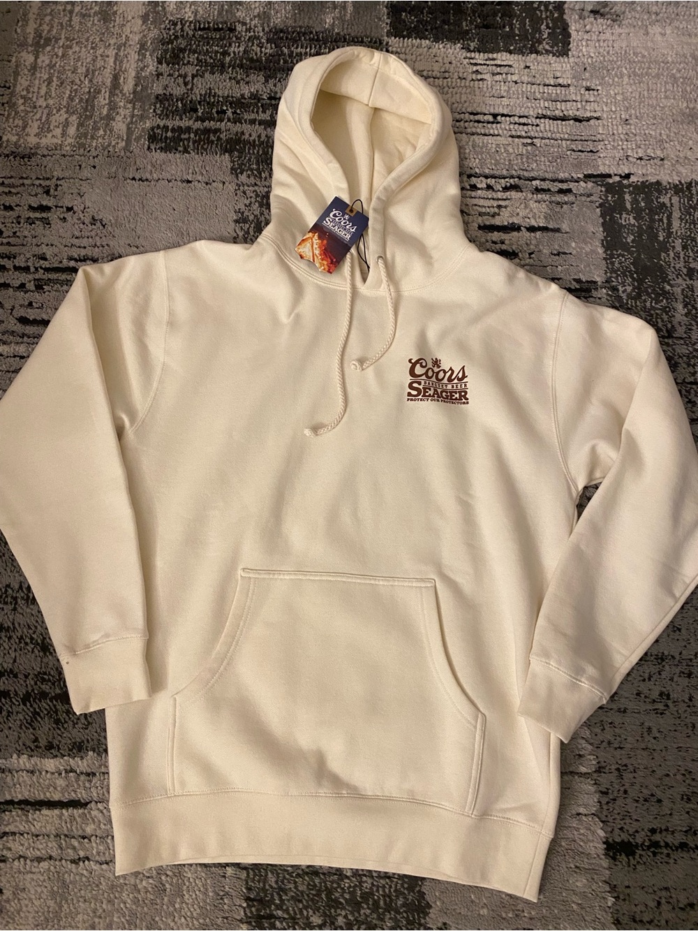 New Men’s Seager x Coors Banquet Hotshots Fleece Hoodie Medium